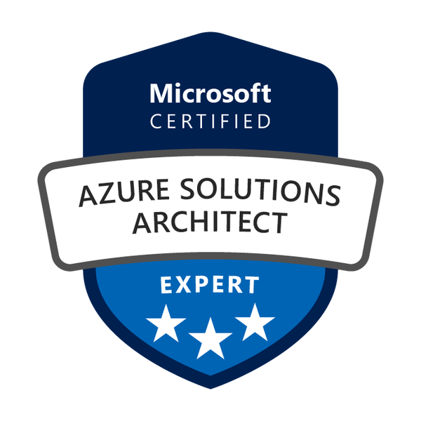 Badge Microsoft Certified: Azure Solutions Architect Expert